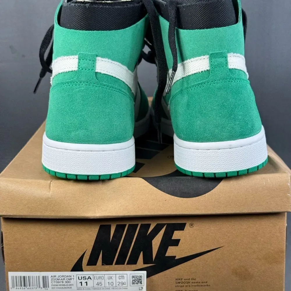 Nike Air Jordan 1 Zoom Comfort 'Stadium Green' athletic sneaker shoes men’s 11